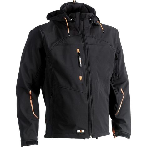 Giubbotto softshell con cappuccio Poseidon Herock Nero S