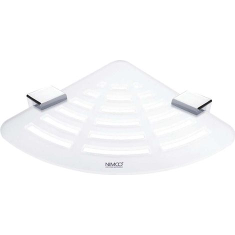 Nimco Kibo - Estante esquinero con orificios fresados, plexiglás mate/cromo Ki X211-26 (1/2)