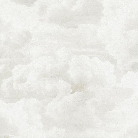 Textured Cloud Effect Wallpaper White Grey Extra Long Roll Paste The Wall Vinyl (1/4)