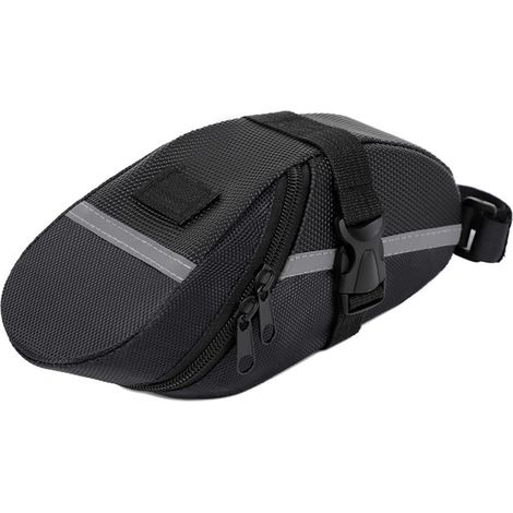 Einteilige Fahrradtasche – reflektierende, tragbare und wasserdichte Satteltasche für Fahrräder (schwarz) Sattel für Mountainbike/Rennrad (1/5)