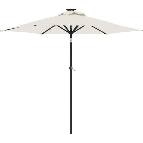 Maison Exclusive - Ombrellone Giardino con LED Palo Acciaio Bianco 225x225x212 cm (1/5)