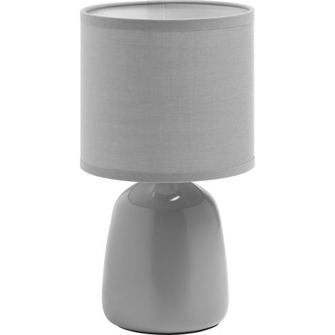 Lámpara de sobremesa BISBAL gris E14 (1/2)