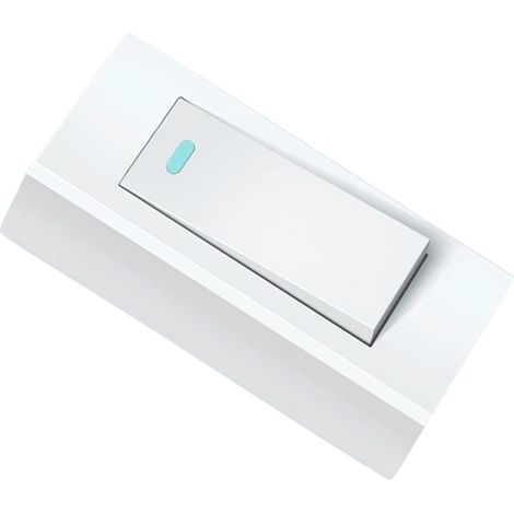 Interruptor de pared pequeño blanco de un solo polo para iluminación del hogar - Fácil instalación y uso - Adecuado para hogares (1/5)