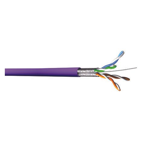Câble Ethernet catégorie 6a U/FTP CAE Multimedia Connect, Violet, 100m LSZH Sans terminaison LSZH ( Prix pour Bobine de 100 Mètres )