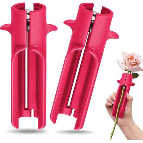 Outil de décapage d'épine de rose, paquet 2 décapant rose avec conception à ressort, dissolvant d'épine efficace pour roses et tiges florales, déépineur pour le jardinage et l'arrangement (1/5)