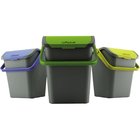 1PZ PATTUMIERA PER RACCOLTA DIFFERENZIATA 'ECOLOGIC' 28 lt. - cm 38 x 36,5 x h 37