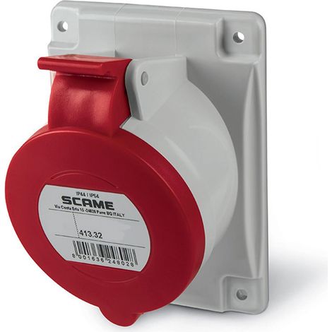 Prise Industrielle sur Tableau 32A IP54 Optima SCAME  3P + TT