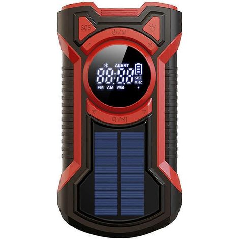 Hand Crank Solar Radio Portable AM/FM/Noaa Weather Radio avec LED Flashlight Bluetooth 5.0 Enceinte Emergency Radio-A (1/5)