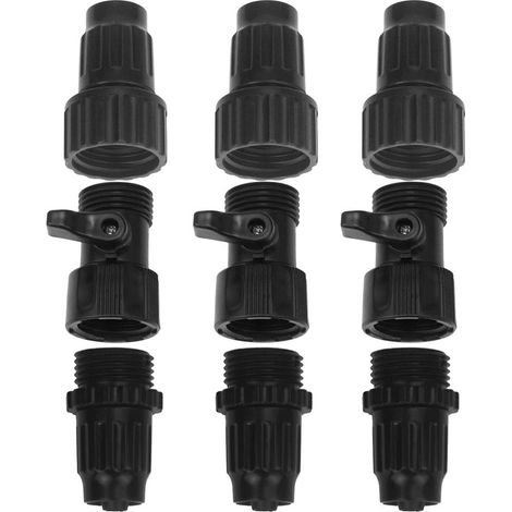 3 Sets Xhose-Gartenschlauchverbinder (weiblich/männlich), Reparaturset mit Ein-/Ausschaltern (1/5)