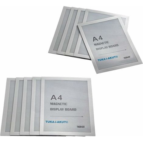 10 cornici magnetiche per display A4, adesivo con logo, cornice per imballaggio con sigillo magnetico, poster, 10 sacchetti per soldi (1/5)