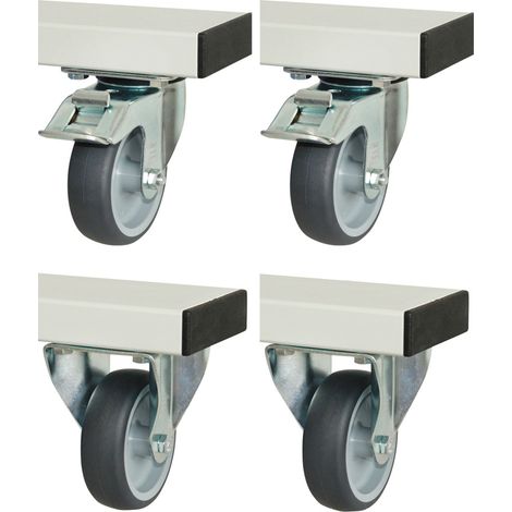 RAU Rollensatz für Serie adlatus 300+600 2 Lenkrollen 2 Bockrollen