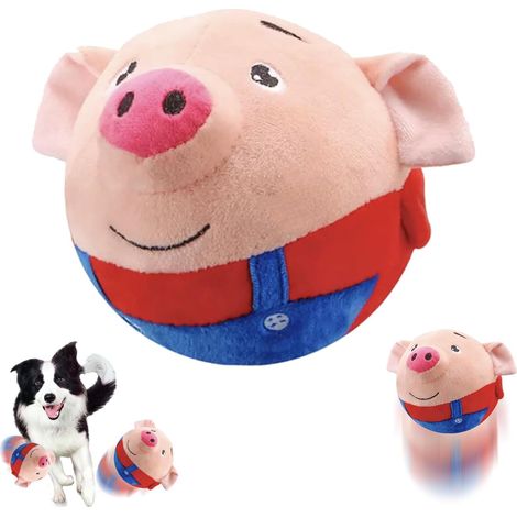LaBlanc - Jouet de Balle Rebondissante pour Chiens, Jeux Pour Chiens Interactifs Balle, Jouet Interactif En Peluche Pour Chiens, Jouet de Chien en Peluche de Lavable, pour Chat et Chien