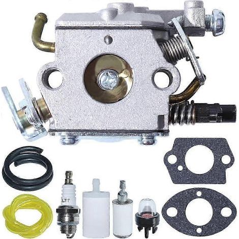 Kit filtre à carburant, conduite et bougie d'allumage compatible avec les débroussailleuses Husqvarna 223L, 323L, 325, 326, 327, 223R et 323RJ (référence 576019801). (1/5)
