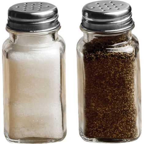 Salier Poivrier En Verre - 80 ml - Transparent - Pour Cuisine Maison Et Restaurant - Lot De 2 (1/5)