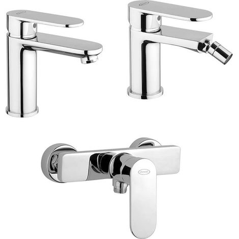 Set miscelatori Jacuzzi  Rubinetteria lavabo bidet per piletta click clack e doccia esterno Borea (1/5)
