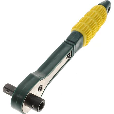 Clé à Cliquet Rapide 1/4 Pouce, Lot de 3, Verte, Portable Acier Abs, Sens Avant et Arrière Réglable, pour Réparation Mécanique et Vélo (1/5)