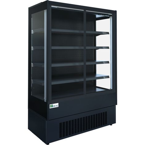 Vitrine murale noire - froid positif ventilé - 2 portes coulissantes - AFI COLLIN-LUCY