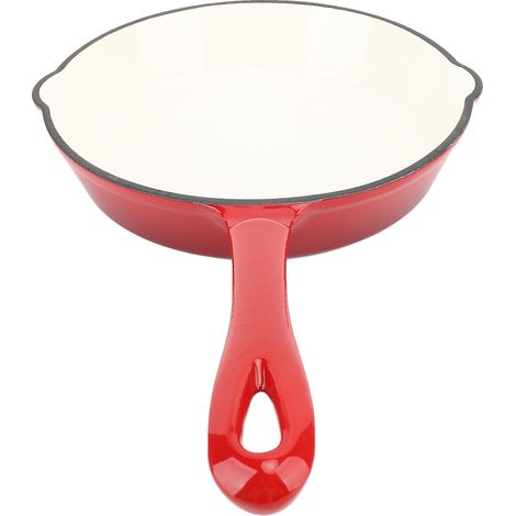 Padella in ghisa smaltata antiaderente per barbecue e campeggio, 16 cm/6,3 pollici. (1/5)