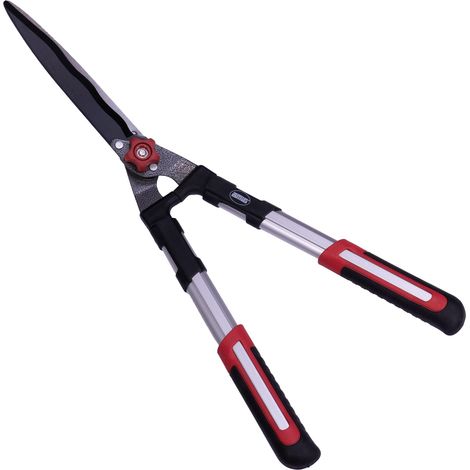 Taille-Haie à Deux Mains, Lame en Acier Trempé Revêtue de Téflon, 600 mm, Manche en Aluminium Antidérapant, Coupe Ondulée pour une Taille Optimale et Précise des Haies de Jardin (1/5)