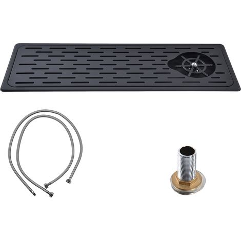 Verre rince-gobelet encastré en acier inoxydable G1/2 pouce, lavage automatique, égouttoir FC-25 noir (1/5)