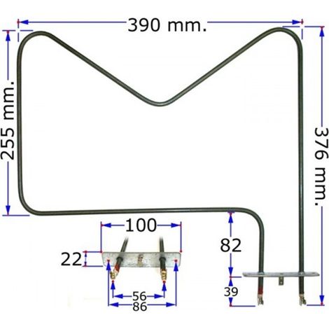 RESISTENZA INFERIORE BASE FORNO 1200 WATT NARDI 39CM