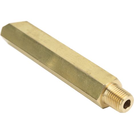 Tige d'extension de manomètre de pression d'huile filetée NPT 1/4 pouce, de 115 mm de longueur, pour les moteurs Ford 260, 289, 302 et 351 V8 Windsor. (1/5)