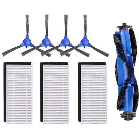 Kit di accessori 8 in 1 (filtro, spazzola) per robot aspirapolvere Eufy RoboVac 11S/15T/30/30C (1/4)