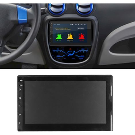 Autoradio multimédia Android 2DIN 7 pouces avec lecteur MP5 et testeur d'alcool intégré (1/5)