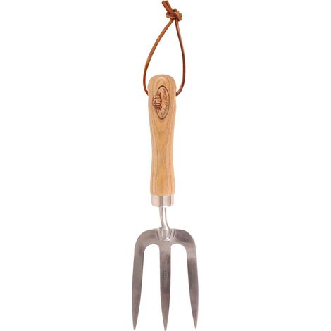 Esschert Design Hand-Gabel - Edelstahl & Eschenholz