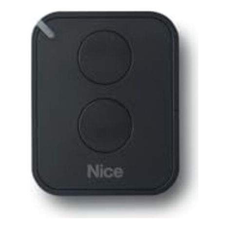 Télécommande NICE FLO2RE à 2 canaux compatible avec les systèmes d'automatisation de portes de garage et de portails Nice, fréquence 433,92 MHz avec technologie à code tournant