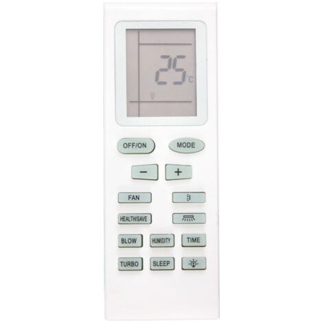 Télécommande de climatiseur, télécommande de remplacement universelle blanche, adaptée à la télécommande anglaise du climatiseur Gree YBOF2, sans batterie (1/4)