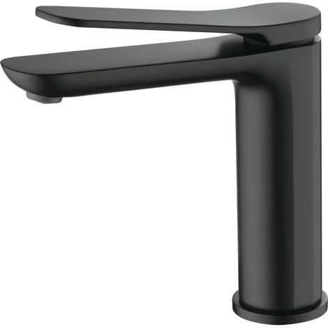 Robinet de lavabo à une seule poignée  Modèle DANEMARK  Basse bec  Couleur Noir finition Mate [ IMEX® ] (1/2)