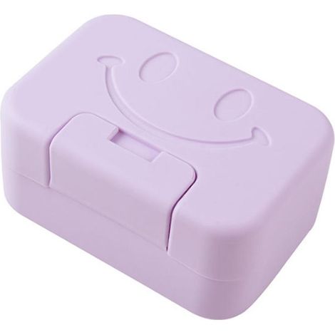 lot De 2 (bleu + Violet) - Porte-savon En Plastique Avec Couvercle - Porte-savon De Voyage - Porte-savon Facile Nettoyer - Pour Salle De Bain, Do (1/5)