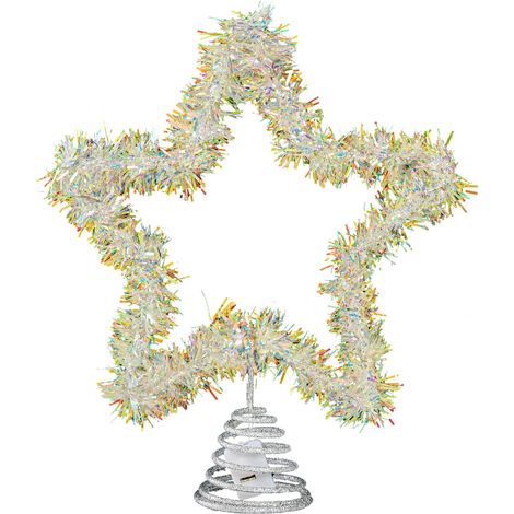 Étoile Pour Sommet De Sapin De Noël - 21 X 24,48 Cm - Base En Acier Inoxydable - Décoration Intérieure Pour Arbre De Noël - 1 Pièce (1/5)