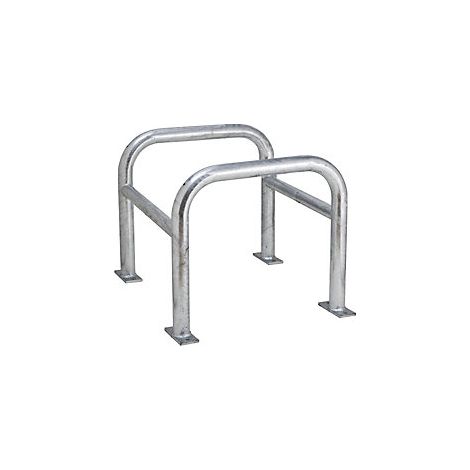 Rammschutz-Planke, Standpfosten 80x80x465 mm, gelb kunststoffbeschichtet, Innenbereich, zum Aufdübeln (1/2)