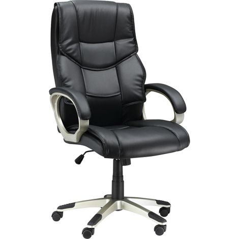 Chaise de bureau ergonomique, réglable en hauteur de 114 à 124 cm, avec fonction bascule. conçu pour offrir un maximum de confort