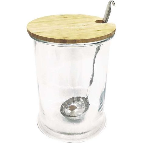 HOME DECO FACTORY Barattolo, 5 L, Trasparente/Marrone (1/5)