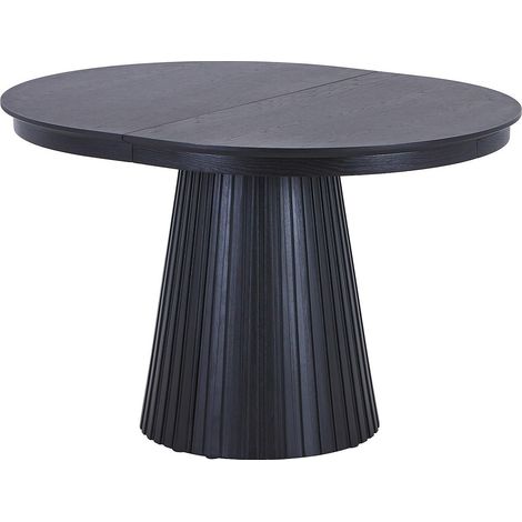 Table à manger extensible 4 à 10 personnes placage frêne - Noir - LATSURY (1/5)