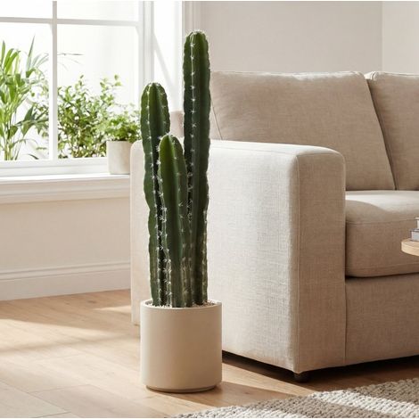 Künstliche Kaktuspflanze 95 cm mit Topf, grün HAVRYA (1/4)