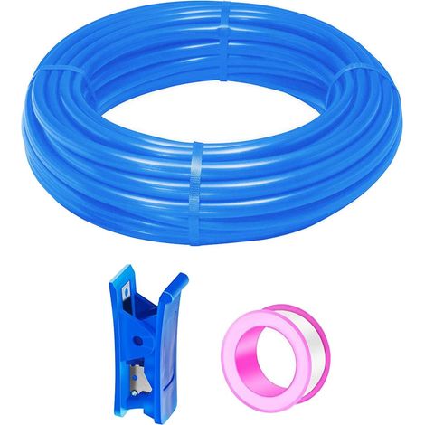 Bleu 10 Meter Tuyau Pneumatique Polyuréthane PU Air Kit 10mm OD x 6.5mm 32.8ft ID Tuyau Air Comprimé Peut Etre Utilisé pour Les Compresseur Outils Pneumatiques (1/5)