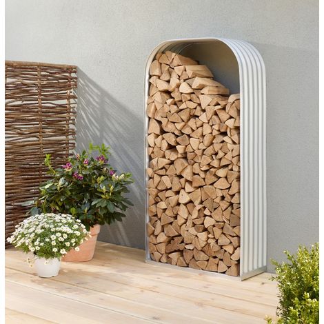 Vitavia Kaminholzregal "Ardor 401", aluminium blank, 99 x 40 x 200 cm (hoch) (1/5)