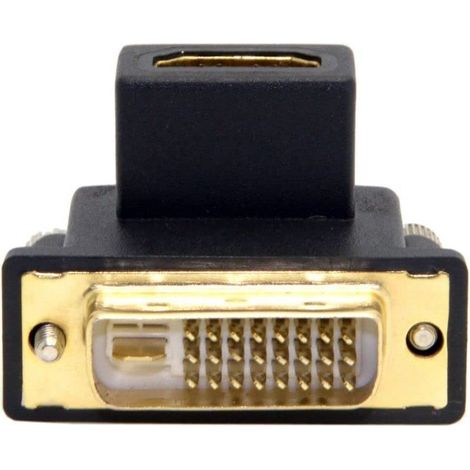 1 Adaptateur HDMI vers DVI, Connecteur coudé 90 degrés, Plaqué or, Bidirectionnel 1080p, Pour TV Moniteur Ordinateur (1/5)