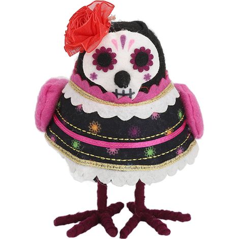 Kleiner, vogelförmiger Tischschmuck, hübsche, multifunktionale Dekoration für Zuhause, rote Blume (1/5)