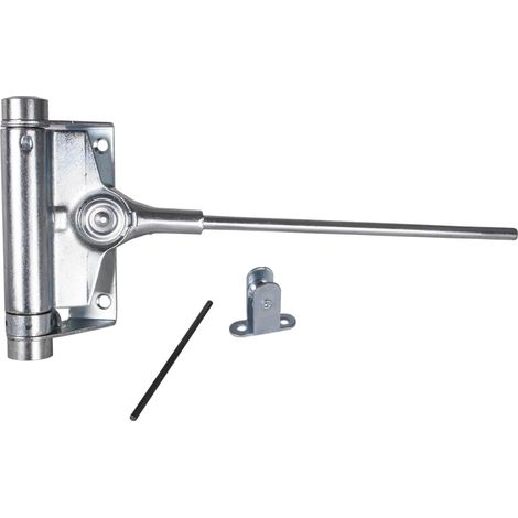 1 - Ferme-portes - Ressort hydraulique - Fermeture automatique réglable - Pour porte intérieure et extérieure - Galvanisé - 60 KG