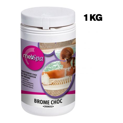 Llofer – Poudre de brome choc 1kg – Désinfectant puissant pour spa – Efficace à haute température – Confort de baignade optimal