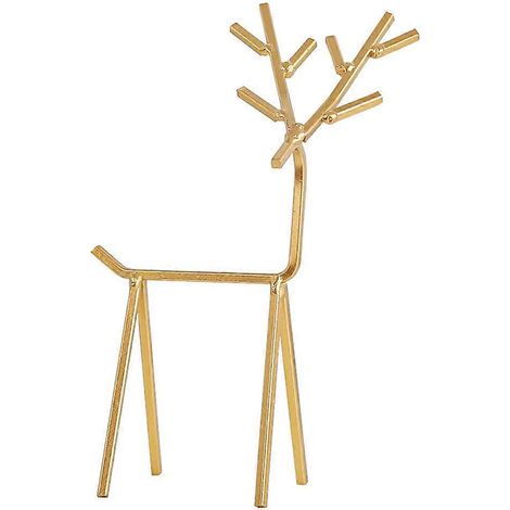 Présentoir à bijoux en métal en forme de cerf (1 pièce) pour l'organisation de vos bijoux-157cm-Golden (1/2)
