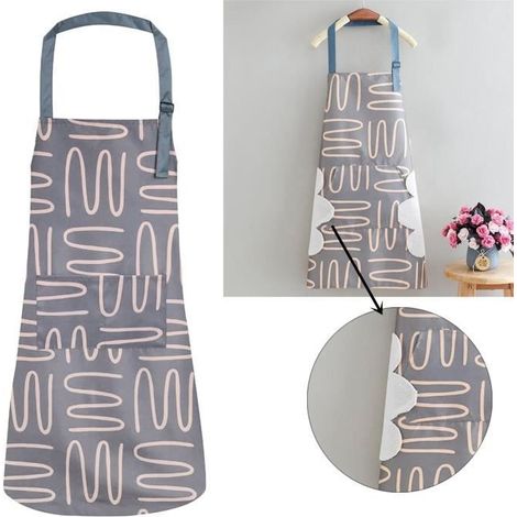 Tablier de cuisine - Marque - Modèle - Réglable - Imperméable - Avec poche