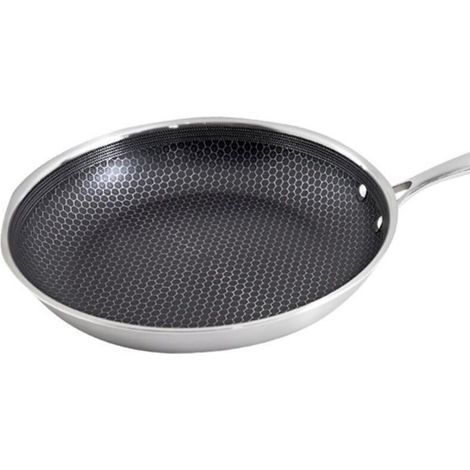 24 cm Bratpfanne – CHEFFINGER – Edelstahl – Wabenbeschichtung – Langer Griff – Antihaftbeschichtung (1/5)
