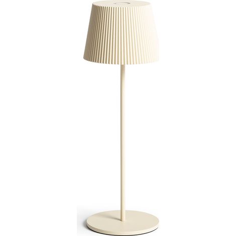 Lámpara de Mesa LED Portátil para Exterior Aluminio con Batería Recargable Willox Beige