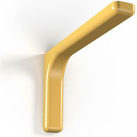Confezione 2 staffe di supporto in acciaio zinco cromato con copertura plastificata per fissaggio mensole a parete - 12 cm BurlyWood